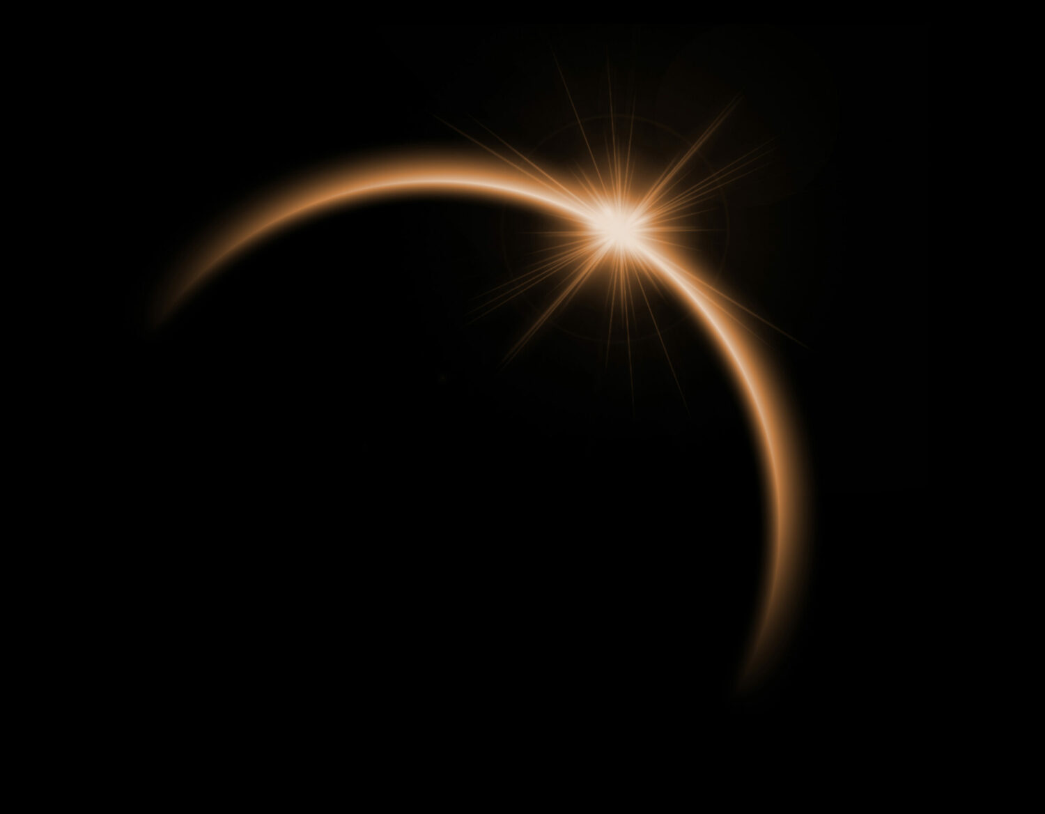 Abstract illustration with eclipse light and star